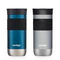 Contigo® SNAPSEAL™ Insulated Stainless Steel Travel Mug with Grip, 16oz., Blueberry Transparent Satin & Gold Morel (FA0F)