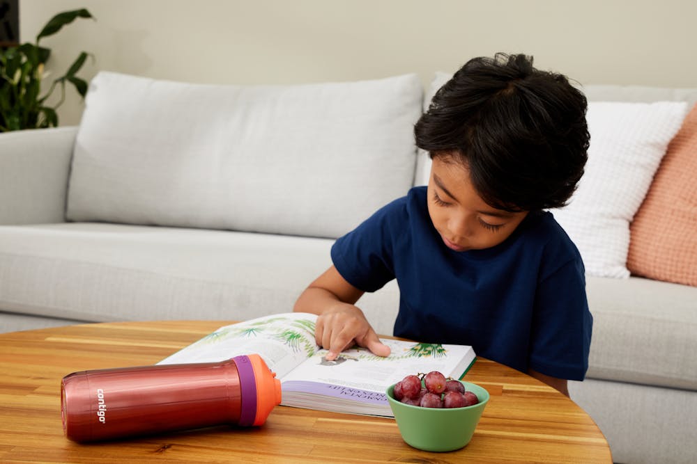 Contigo® Kids’ Casey Stainless Steel Water Bottle with Spill-Proof Leak-Proof Lid, 13oz (V1TS)