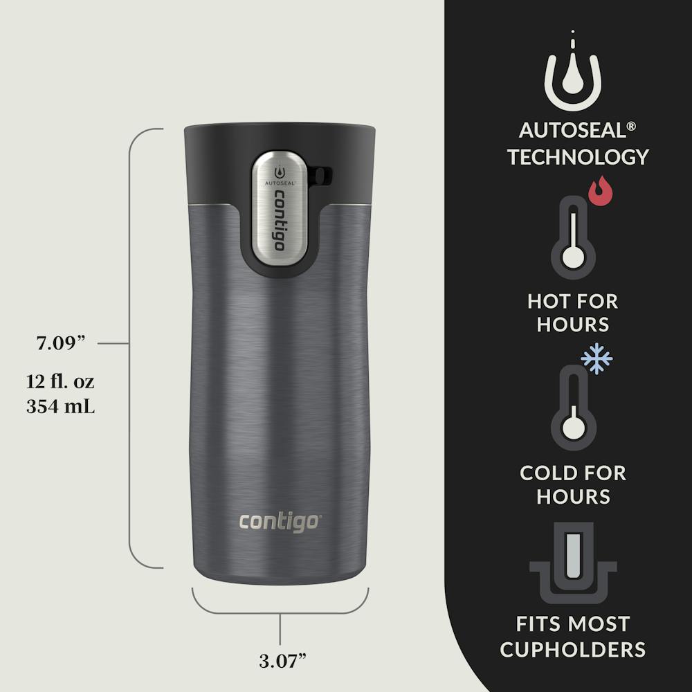 Contigo® AUTOSEAL® West Loop Vacuum-Insulated Stainless Steel Travel Mug with Easy-Clean Lid, 12 oz (XRZ5)