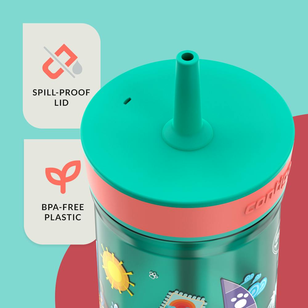Contigo® Kids’ Leighton Straw Tumbler with Spill-Proof Leak-Proof Lid, 14oz (XKZO)