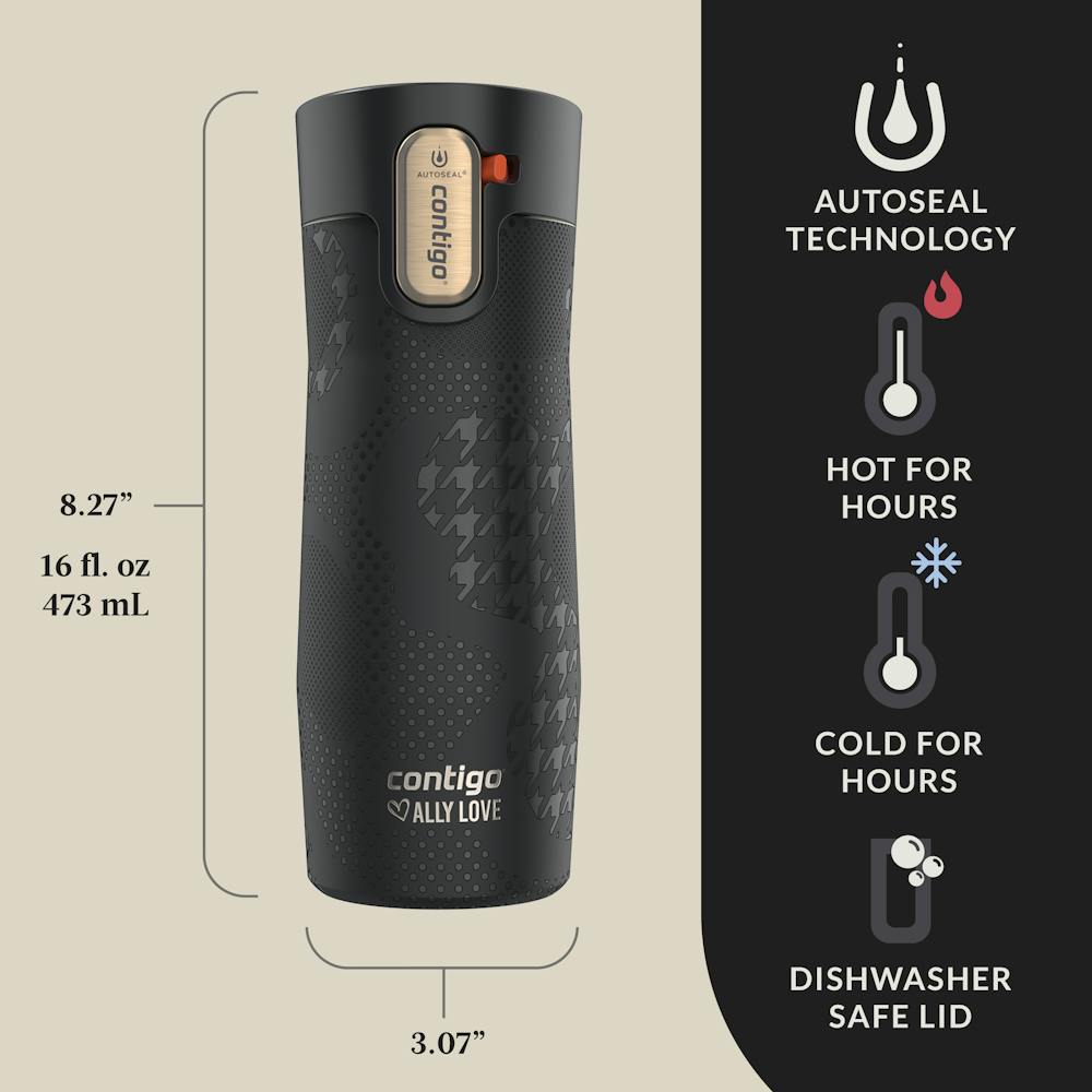 Contigo® x Ally Love West Loop 3.0 Stainless Steel Travel Mug with AUTOSEAL® Easy-Clean Lid, 16oz (AV3B)