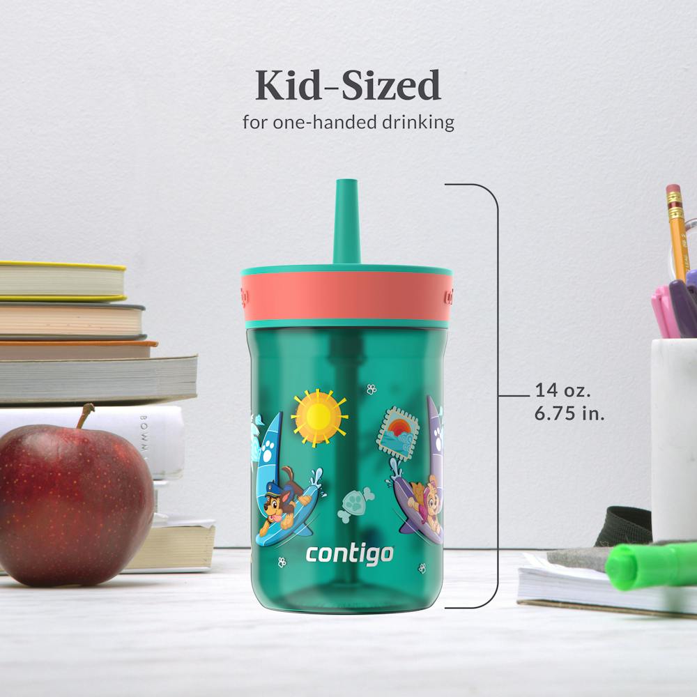Contigo® Kids’ Leighton Straw Tumbler with Spill-Proof Leak-Proof Lid, 14oz (XKZO)