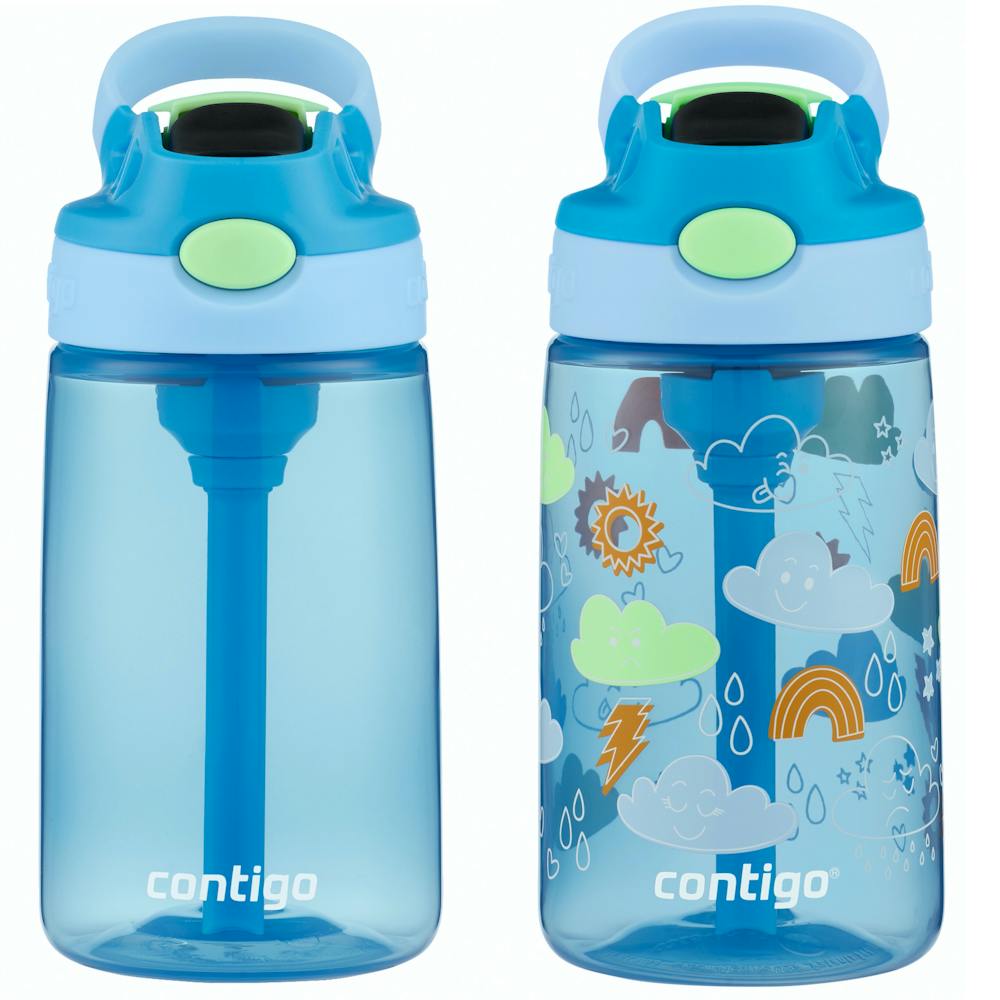 Contigo® Kids Water Bottle with Redesigned AUTOSPOUT® Straw, 14 oz, 2 pack (IAP8)