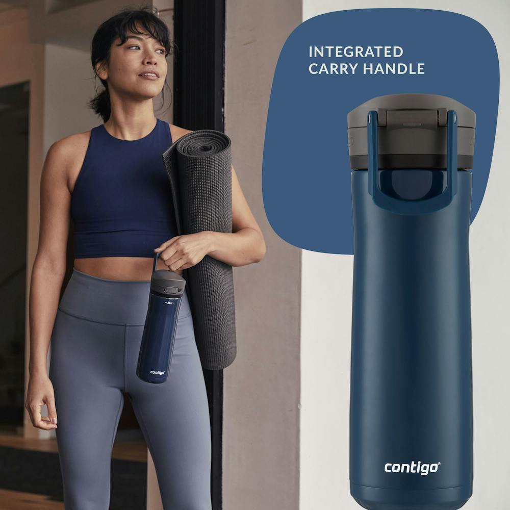 Contigo® Jackson Chill 2.0 Water Bottle with AUTOPOP Lid | Stainless Steel Water Bottle, 20oz., Blueberry Opaque (ZI8R)