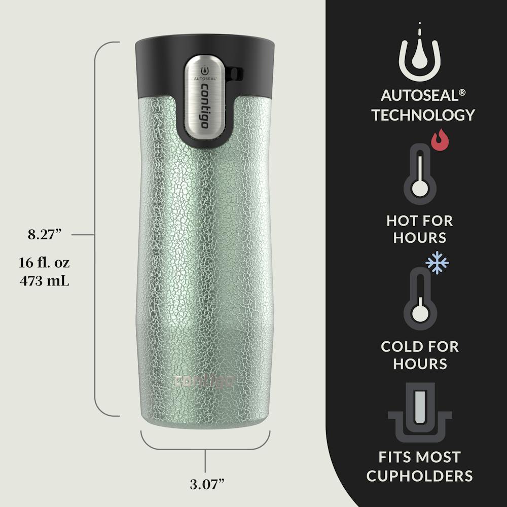 Contigo® AUTOSEAL® West Loop Vacuum-Insulated Stainless Steel Travel Mug with Easy-Clean Lid, 16 oz (5OEF)
